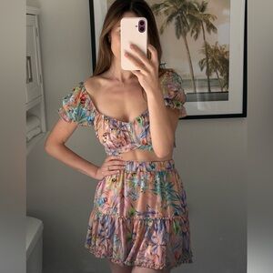 Pink 2 Piece Skirt and Crop Top Set